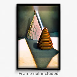 Pixel Art Poster - Wiry Cone (8 Bit Psychedelic Trippy Weird Video Game Print)