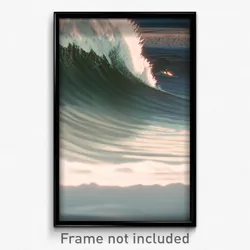 Pixel Art Poster - Unnatural Tsunami (8 Bit Psychedelic Trippy Video Game Print)