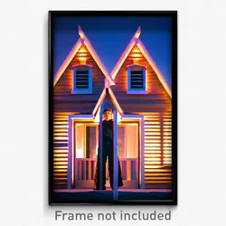 Pixel Art Poster - Homely Gable (8 Bit Psychedelic Trippy Video Game Print)
