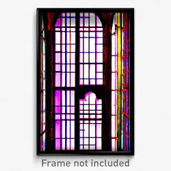 Pixel Art Poster - Elaborate Window (8 Bit Psychedelic Trippy Video Game Print)