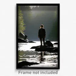Pixel Art Poster - Black Creek (8 Bit Psychedelic Trippy Weird Video Game Print)