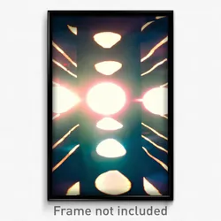 Pixel Art Poster - Reflecting Circle (8 Bit Psychedelic Trippy Video Game Print)