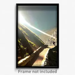 Pixel Art Poster - Deserted Climb (8 Bit Psychedelic Trippy Video Game Print)