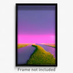 Pixel Art Poster - Meager Ditch (8 Bit Psychedelic Trippy Video Game Print)