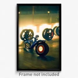 Pixel Art Poster - Nocturnal Wheels (8 Bit Psychedelic Trippy Video Game Print)