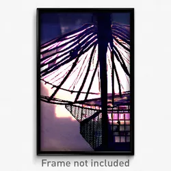 Pixel Art Poster - Complex Wire Frame Marketplace (8 Bit Video Game Print)