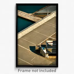 Pixel Art Poster - Concrete Harbour (8 Bit Psychedelic Trippy Video Game Print)