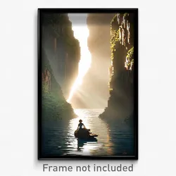 Pixel Art Poster - Novel Gorge (8 Bit Psychedelic Trippy Weird Video Game Print)
