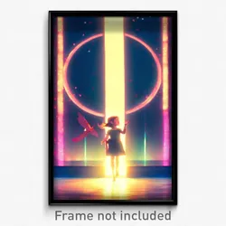 Pixel Art Poster - Imaginary Folly (8 Bit Psychedelic Trippy Video Game Print)