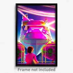 Pixel Art Poster - Rosy Cruise (8 Bit Psychedelic Trippy Weird Video Game Print)