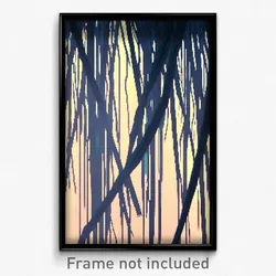 Pixel Art Poster - Webbed Fells (8 Bit Psychedelic Trippy Video Game Print)