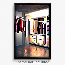 Pixel Art Poster - Worldly Closet (8 Bit Psychedelic Trippy Video Game Print)