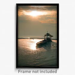Pixel Art Poster - Old Fashioned Sandbar (8 Bit Psychedelic Video Game Print)