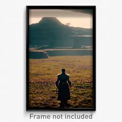 Pixel Art Poster - Menacing Land (8 Bit Psychedelic Trippy Video Game Print)