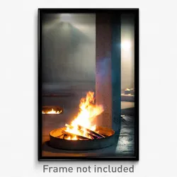 Pixel Art Poster - Concrete Fire (8 Bit Psychedelic Trippy Video Game Print)