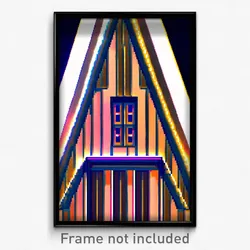 Pixel Art Poster - Made Up Gable (8 Bit Psychedelic Trippy Video Game Print)