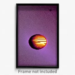 Pixel Art Poster - Lonely Jupiter (8 Bit Psychedelic Trippy Video Game Print)