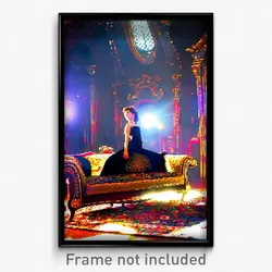 Pixel Art Poster - Elaborate Couch (8 Bit Psychedelic Trippy Video Game Print)
