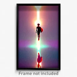 Pixel Art Poster - Lovely Ego Exploration (8 Bit Psychedelic Video Game Print)