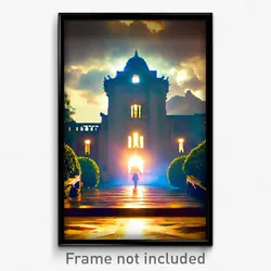 Pixel Art Poster - Voluminous Estate (8 Bit Psychedelic Trippy Video Game Print)