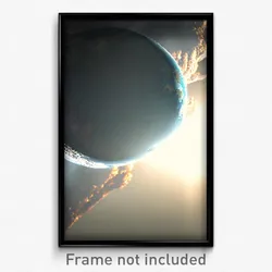 Pixel Art Poster - Impressive Earth (8 Bit Psychedelic Trippy Video Game Print)