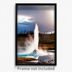 Pixel Art Poster - Wonderful Geyser (8 Bit Psychedelic Trippy Video Game Print)
