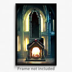 Pixel Art Poster - Spotted Sepulchre (8 Bit Psychedelic Trippy Video Game Print)