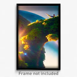 Pixel Art Poster - Lovely Earth (8 Bit Psychedelic Trippy Video Game Print)