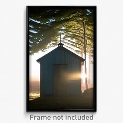 Pixel Art Poster - Outstanding Outbuilding (8 Bit Psychedelic Video Game Print)
