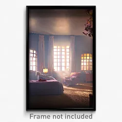 Pixel Art Poster - Brown Hospice (8 Bit Psychedelic Trippy Video Game Print)