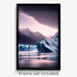 Pixel Art Poster - Graceful Glacier (8 Bit Psychedelic Trippy Video Game Print)