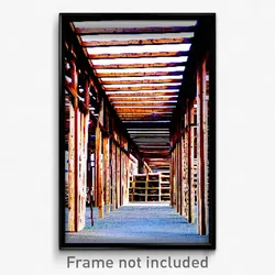 Pixel Art Poster - Remarkable Lumber Yard (8 Bit Psychedelic Video Game Print)