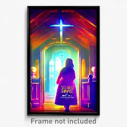 Pixel Art Poster - Stained Hospice (8 Bit Psychedelic Trippy Video Game Print)