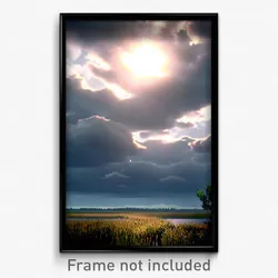 Pixel Art Poster - Cloudy Fen (8 Bit Psychedelic Trippy Weird Video Game Print)