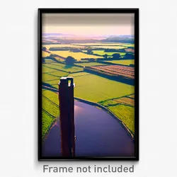 Pixel Art Poster - Narrow Fields (8 Bit Psychedelic Trippy Video Game Print)
