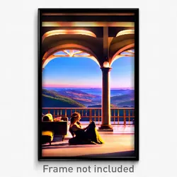 Pixel Art Poster - Stunning Vista (8 Bit Psychedelic Trippy Video Game Print)