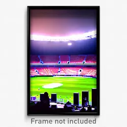 Pixel Art Poster - Leafy Stadium (8 Bit Psychedelic Trippy Video Game Print)