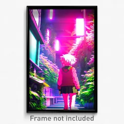 Pixel Art Poster - Dense Anime (8 Bit Psychedelic Trippy Weird Video Game Print)