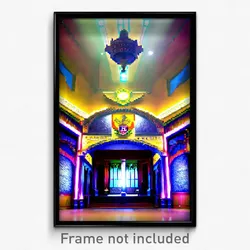 Pixel Art Poster - Elaborate College (8 Bit Psychedelic Trippy Video Game Print)