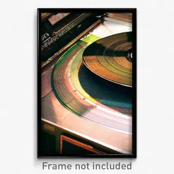 Pixel Art Poster - Deserted Vinyl (8 Bit Psychedelic Trippy Video Game Print)
