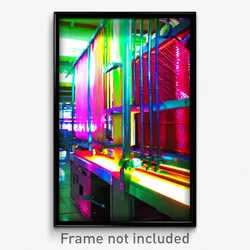 Pixel Art Poster - Vivid Drying Machine (8 Bit Psychedelic Video Game Print)