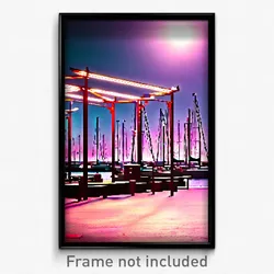 Pixel Art Poster - Lost Marina (8 Bit Psychedelic Trippy Weird Video Game Print)