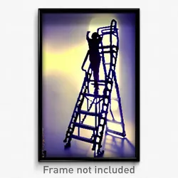 Pixel Art Poster - Remote Ladder (8 Bit Psychedelic Trippy Video Game Print)