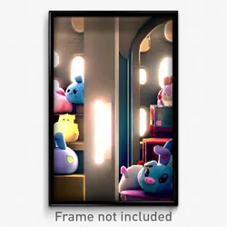 Pixel Art Poster - Plush Stocks (8 Bit Psychedelic Trippy Video Game Print)