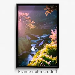 Pixel Art Poster - Velvety Creek (8 Bit Psychedelic Trippy Video Game Print)