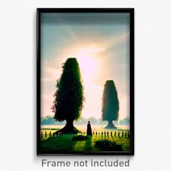 Pixel Art Poster - Bountiful Copse (8 Bit Psychedelic Trippy Video Game Print)