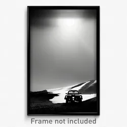 Pixel Art Poster - Black And White Tundra (8 Bit Psychedelic Video Game Print)