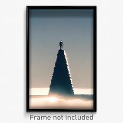 Pixel Art Poster - Outrageous Summit (8 Bit Psychedelic Trippy Video Game Print)