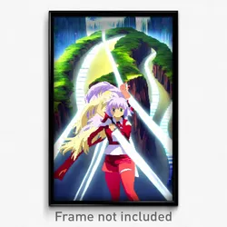 Pixel Art Poster - Anime Like Gorge (8 Bit Psychedelic Trippy Video Game Print)