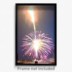 Pixel Art Poster - Modest Fireworks (8 Bit Psychedelic Trippy Video Game Print)